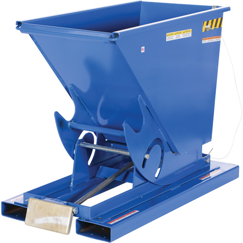 Conteneur autobasculeur, Acier, 1/3 vg³, Bleu Sécurité Médic