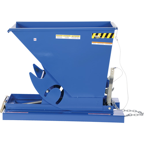 Conteneur autobasculeur, Acier, 1/3 vg³, Bleu Sécurité Médic