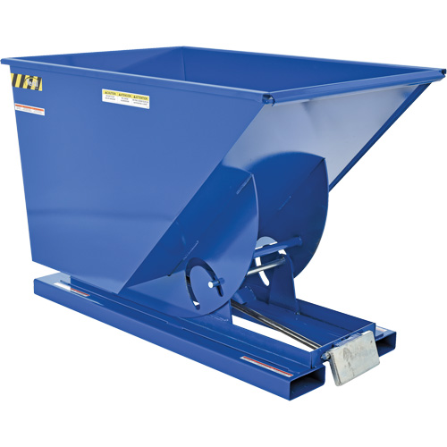 Conteneur autobasculeur, Acier, 1 vg³, Bleu Sécurité Médic