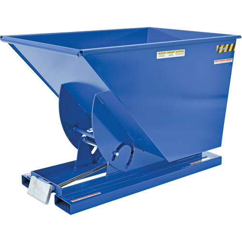 Conteneur autobasculeur, Acier, 1 vg³, Bleu Sécurité Médic