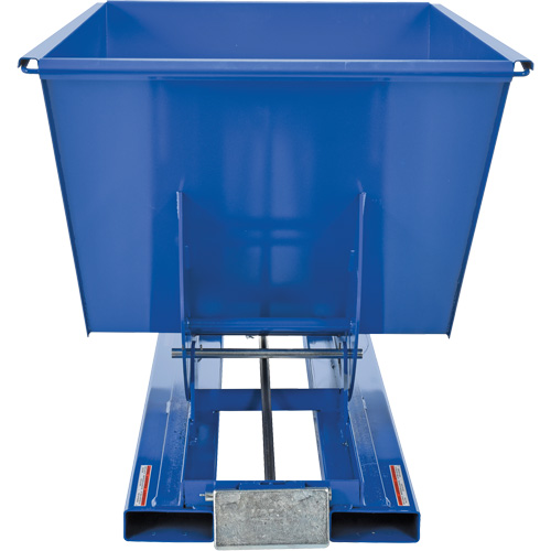 Conteneur autobasculeur, Acier, 1 vg³, Bleu Sécurité Médic