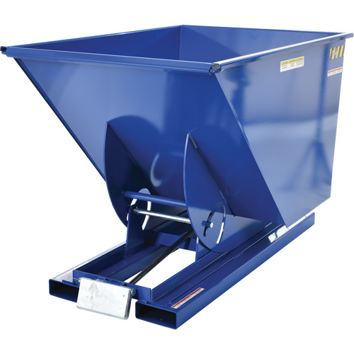 Conteneur autobasculeur, Acier, 1 vg³, Bleu Sécurité Médic