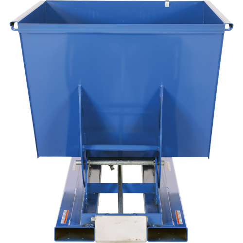 Conteneur autobasculeur, Acier, 1-1/2 vg³, Bleu Sécurité Médic