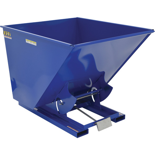 Conteneur autobasculeur, Acier, 2 vg³, Bleu Sécurité Médic