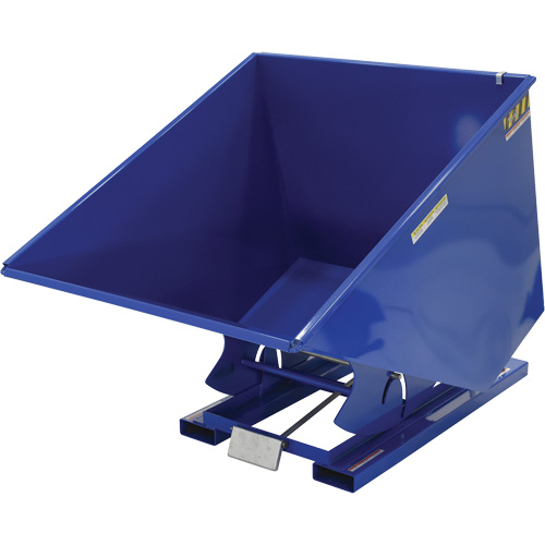Conteneur autobasculeur, Acier, 2 vg³, Bleu Sécurité Médic