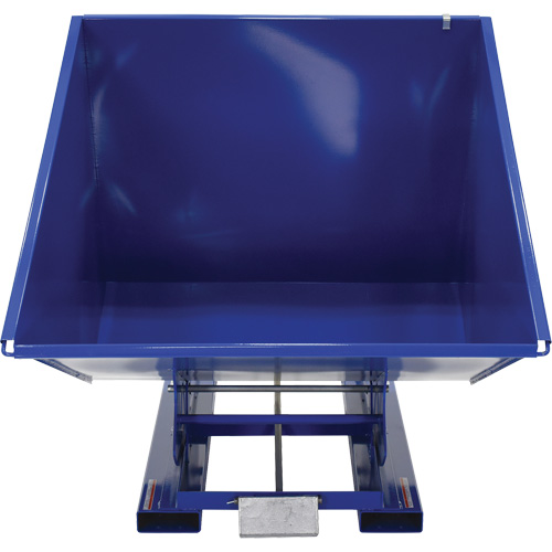 Conteneur autobasculeur, Acier, 2 vg³, Bleu Sécurité Médic
