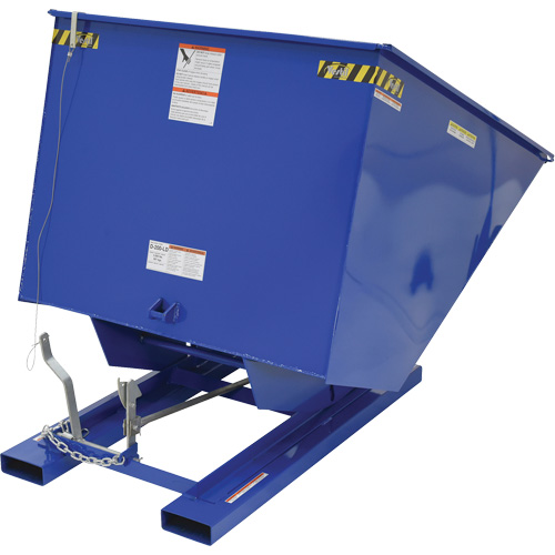 Conteneur autobasculeur, Acier, 2 vg³, Bleu Sécurité Médic