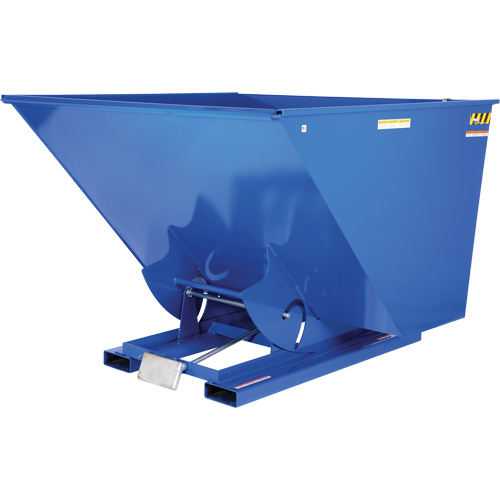 Self-Dumping Hopper, Steel, 2-1/2 cu.yd., Blue Sécurité Médic