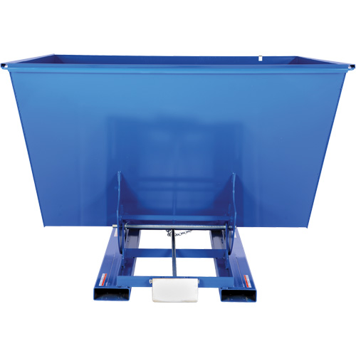 Self-Dumping Hopper, Steel, 2-1/2 cu.yd., Blue Sécurité Médic