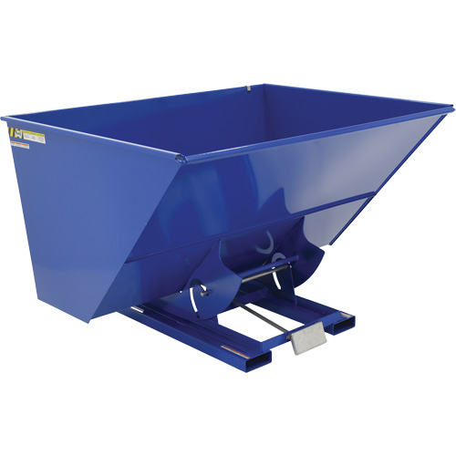 Conteneur autobasculeur, Acier, 3 vg³, Bleu Sécurité Médic