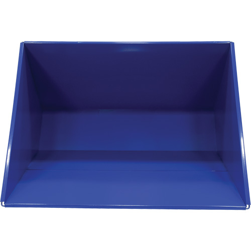 Conteneur autobasculeur, Acier, 3 vg³, Bleu Sécurité Médic