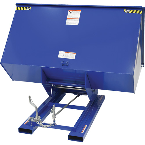 Conteneur autobasculeur, Acier, 3 vg³, Bleu Sécurité Médic