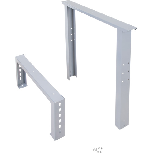 Pattes d'&eacute;tabli pour service industriel, Acier, 30" p x 34" h, Simple Sécurité Médic