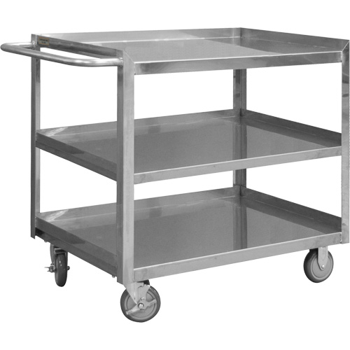 Industrial Grade Shelf Cart, 3 Tiers, 24-1/8" W x 35" H x 42" D, 1200 lbs. Capacity Sécurité Médic