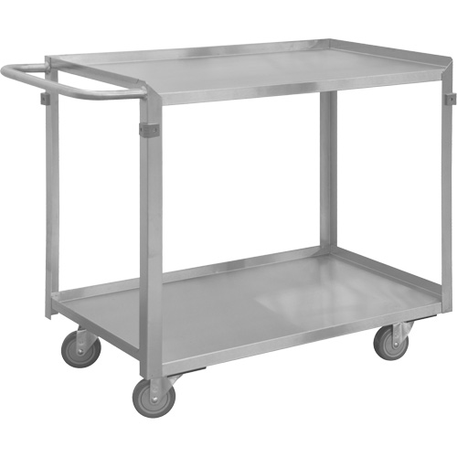 Industrial Grade Shelf Cart, 2 Tiers, 22-1/2" W x 34" H x 54-7/16" D, 600 lbs. Capacity Sécurité Médic