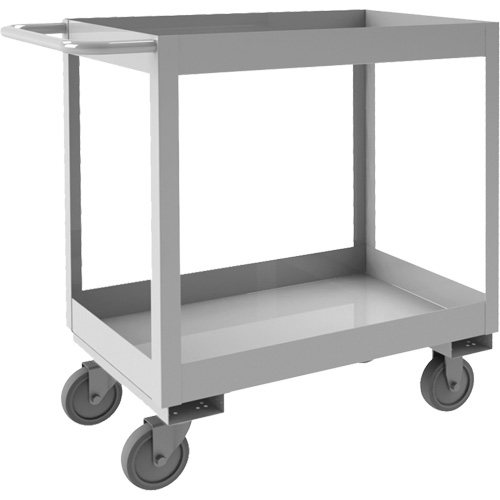 Industrial Grade Shelf Cart, 2 Tiers, 16" W x 34" H x 36-7/16" D, 600 lbs. Capacity Sécurité Médic