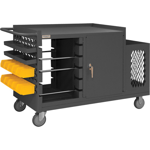 Mobile Wire Spool and Maintenance Cart, Steel, 5 Rod, 54-1/16" W x 35" H x 24" D, 1200 lbs. Capacity Sécurité Médic