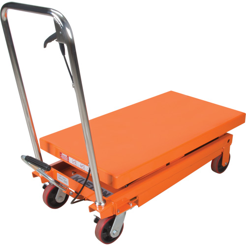 Hydraulic Scissor Lift Table, 35-3/4" L x 19-3/4" W, Steel, 770 lbs. Capacity Sécurité Médic