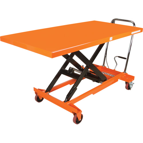 Table &eacute;l&eacute;vatrice &agrave; ciseaux hydraulique, 63" lo x 31-1/2" la, Acier, Capacit&eacute; 1100 lb Sécurité Médic