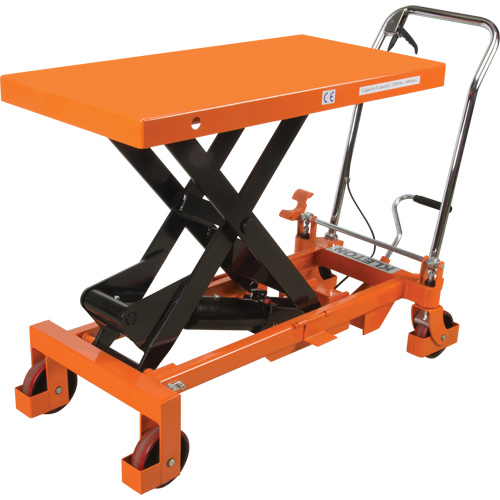 Table &eacute;l&eacute;vatrice &agrave; ciseaux hydraulique, 40" lo x 20 " la, Acier, Capacit&eacute; 2200 lb Sécurité Médic