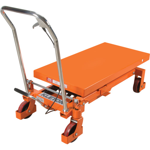 Table &eacute;l&eacute;vatrice &agrave; ciseaux hydraulique, 40" lo x 20 " la, Acier, Capacit&eacute; 2200 lb Sécurité Médic