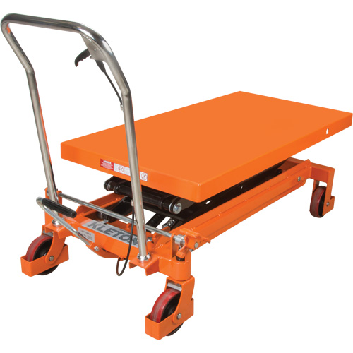 Hydraulic Scissor Lift Table, 48" L x 24" W, Steel, 1540 lbs. Capacity Sécurité Médic