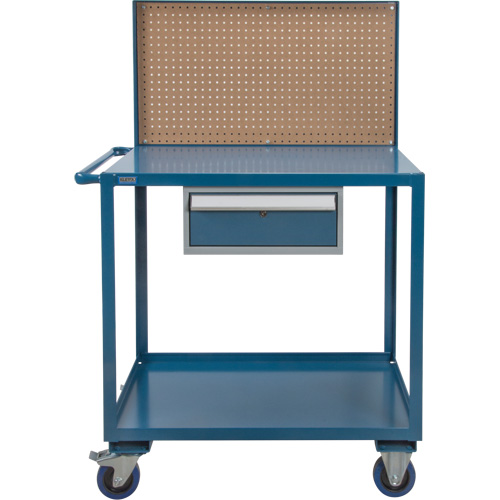 Mobile Service Cart, 2 Tiers, 24" W x 57" H x 40" D, 1200 lbs. Capacity Sécurité Médic