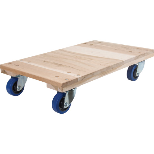 Socles roulants en bois franc pour usage moyen, Roues en Polyol&eacute;fine, Capacit&eacute; de 900 lb, 18" la x 30" p x 7" h Sécurité Médic