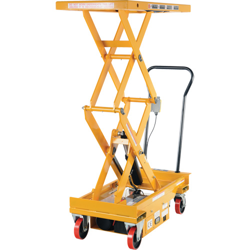 DC Powered Hydraulic Scissor Lift Elevating Cart, Steel, 39-3/4" L x 20-1/2" W, 1000 lbs. Capacity Sécurité Médic