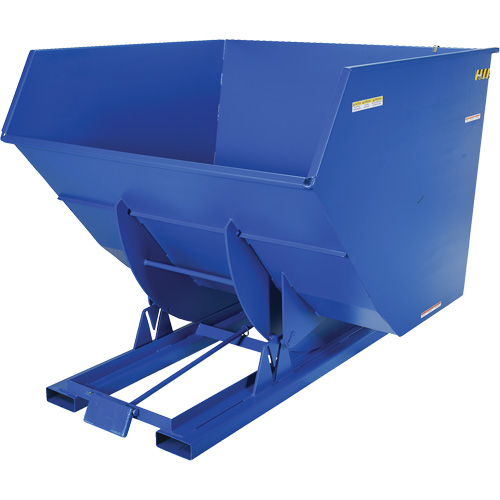 Conteneur autobasculeur, Acier, 4 vg³, Bleu Sécurité Médic