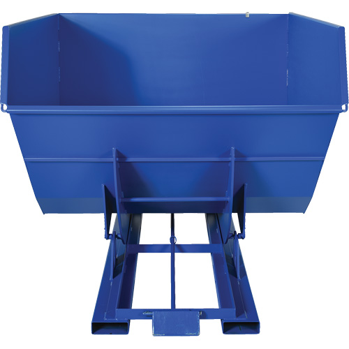 Conteneur autobasculeur, Acier, 4 vg³, Bleu Sécurité Médic