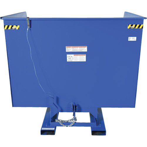 Conteneur autobasculeur, Acier, 4 vg³, Bleu Sécurité Médic