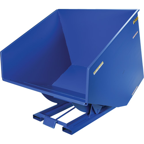 Conteneur autobasculeur, Acier, 4 vg³, Bleu Sécurité Médic