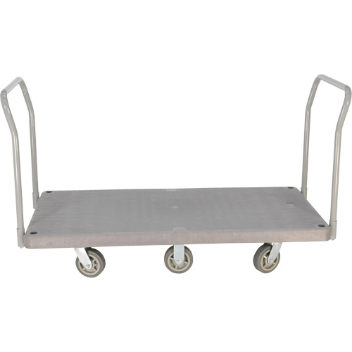 Chariot &agrave; plateforme en plastique robuste, 60" lo x 30" la, 3000 lb cap, Roues Polyur&eacute;thane Sécurité Médic