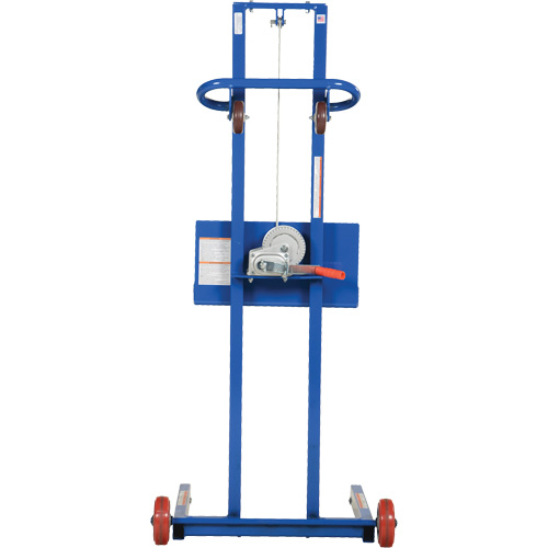 Plateforme &eacute;l&eacute;vatrice &agrave; profil bas pour charge l&eacute;g&egrave;re, M&eacute;canisme Treuil manuel, Capacit&eacute; de 400 lb, Levage max de 55" Sécurité Médic