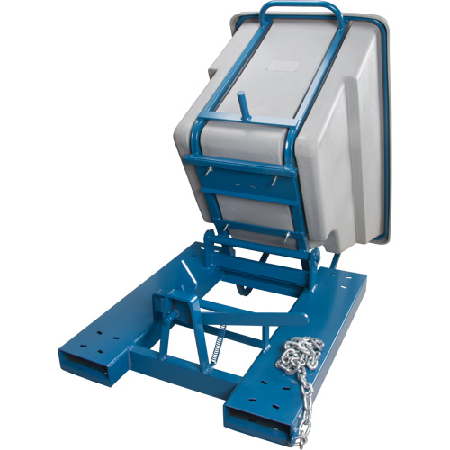 Self-Dumping Hopper, Polyethylene, 5/8 cu.yd., Grey Sécurité Médic