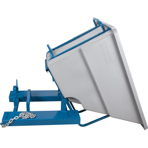 Self-Dumping Hopper, Polyethylene, 5/8 cu.yd., Grey Sécurité Médic