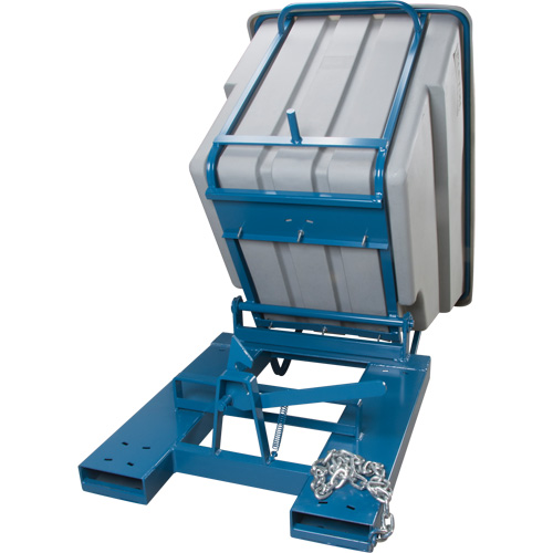 Self-Dumping Hopper, Polyethylene, 1-1/10 cu.yd, Grey Sécurité Médic
