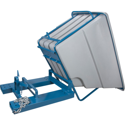 Self-Dumping Hopper, Polyethylene, 1-1/10 cu.yd, Grey Sécurité Médic