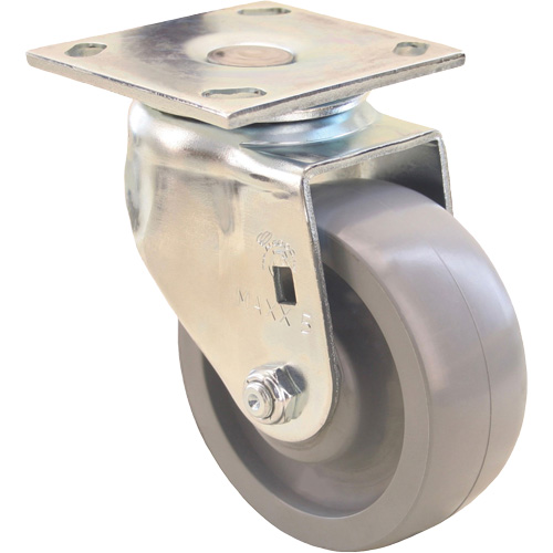 Max9 Directional & Wheel iLock Caster, Swivel with Brake, 5" (127 mm), Envirothane Grey-WOW, 1000 lbs. (453.6 kg.) Sécurité Médic