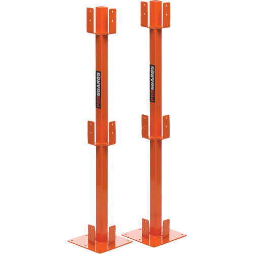 ProGuards Temporary Guard Rail Posts, 8" W x 39" H, Orange Sécurité Médic