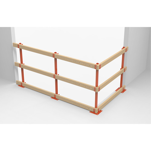 ProGuards Temporary Guard Rail Posts, 8" W x 39" H, Orange Sécurité Médic