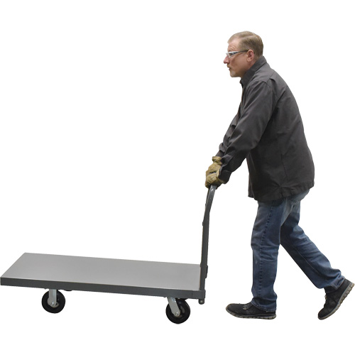 Chariot &agrave; plateforme, 48" lo x 24" la x Capacit&eacute; 2000 lb, Roues en Caoutchouc Sécurité Médic