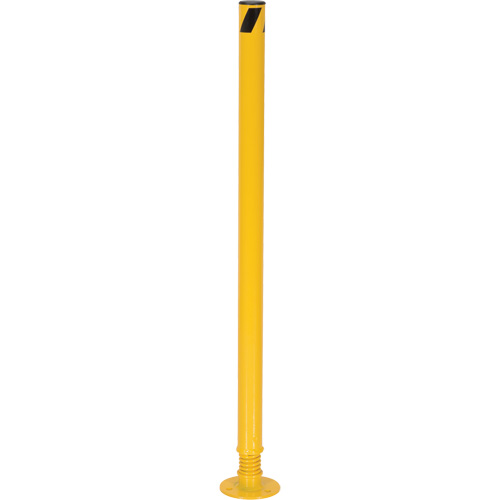 Borne de protection &agrave; ressort, Acier, 42" h x 2-1/8" la, Jaune Sécurité Médic