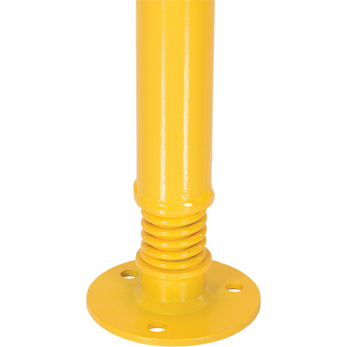 Borne de protection &agrave; ressort, Acier, 42" h x 2-1/8" la, Jaune Sécurité Médic