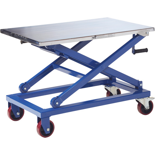 Manual Scissor Lift Table, 37" L x 23-1/2" W, Steel, 660 lbs. Capacity Sécurité Médic