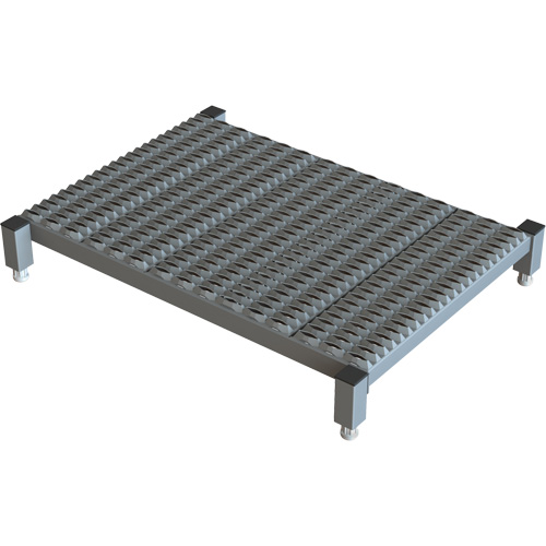 Adjustable Height One-Step Work Platform, 24" W x 36" D, 800 lbs. Capacity, All-Welded Sécurité Médic