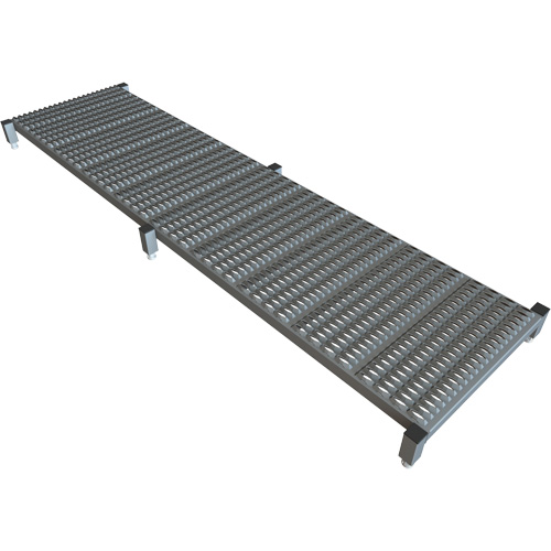 Adjustable Height One-Step Work Platform, 24" W x 97" D, 800 lbs. Capacity, All-Welded Sécurité Médic