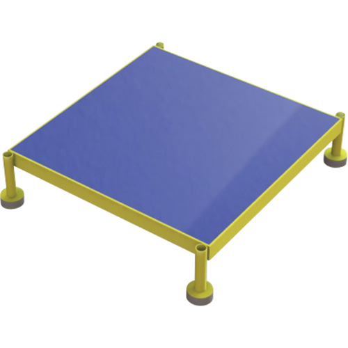 Adjustable Height One-Step Work Platform, 24" W x 24" D, 800 lbs. Capacity, All-Welded Sécurité Médic