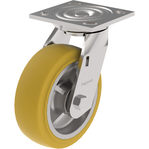 Roulette &agrave; usage moyen de s&eacute;rie 21, Fixe, 5" (127 mm), Ur&eacute;thane, 840 lb (381 kg) Sécurité Médic